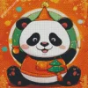 Panda Celebrating Christmas Diamond Painting