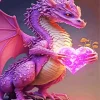 Pink Dragon Diamond Painting