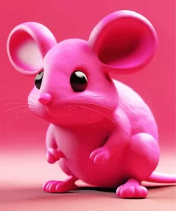 Pink Mouse Diamond Painting