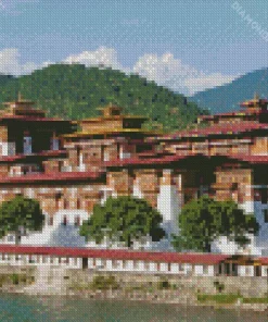 Punakha Dzong Diamond Painting