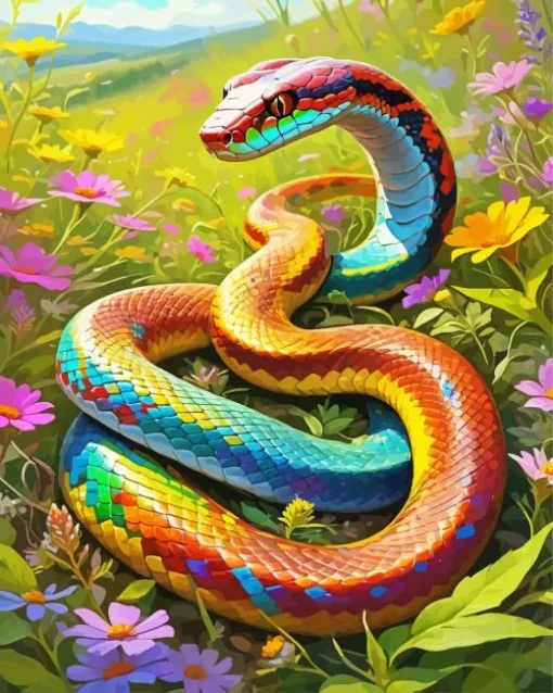 Rainbow Snake Diamond Painting