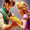 Rapunzel And Flynn And Their Baby Diamond Painting