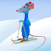 Rat Skiing In Snow Diamond Painting