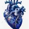 Realistic Blue Heart Diamond Painting