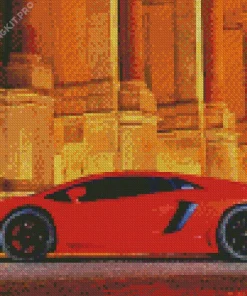 Red Lamborghini Diamond Painting