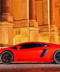 Red Lamborghini Diamond Painting