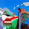Rocky Mountains And Tired Indians Diamond Painting