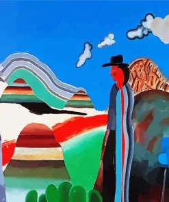 Rocky Mountains And Tired Indians Diamond Painting
