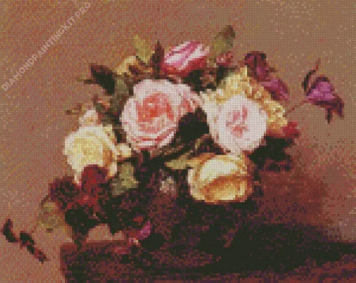 Roses And Clematis By Henri Latour Diamond Painting