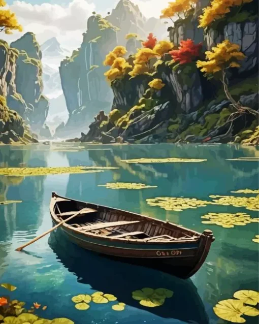 Row Boat Diamond Painting