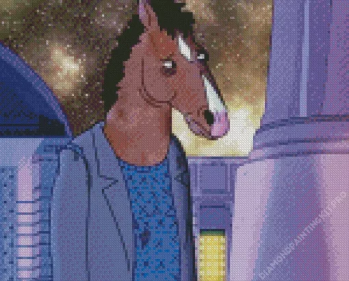 Sad Bojack Horseman Diamond Painting