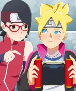 Sarada Uchiha And Boruto Uzumaki Diamond Painting
