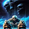 Skeleton And Dogs Diamond Painting