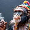 Smoking Monkey Diamond Painting