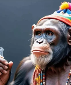 Smoking Monkey Diamond Painting