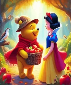 Snow White And Winnie The Pooh Diamond Painting
