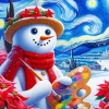 Snowman Artist Diamond Painting
