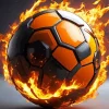 Soccer Ball On Fire Diamond Painting