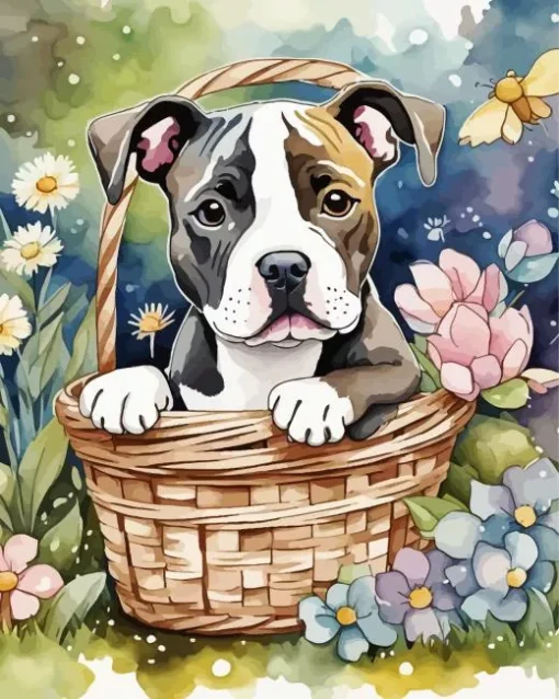 Staffordshire In Basket Diamond Painting