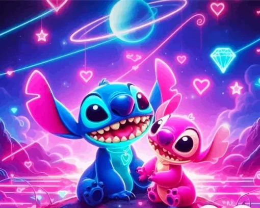 Stitch And Angel Art Diamond Painting
