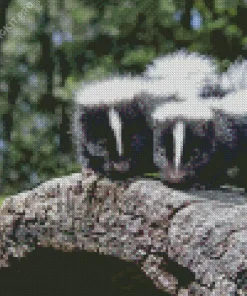 Striped Skunks Diamond Painting