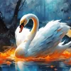 Swan Bird Art Diamond Painting