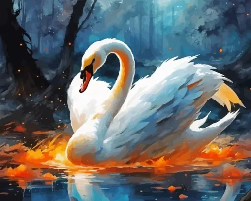 Swan Bird Art Diamond Painting