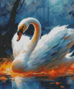 Swan Bird Art Diamond Painting