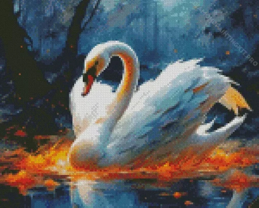Swan Bird Art Diamond Painting