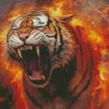 Tiger Roaring Diamond Painting
