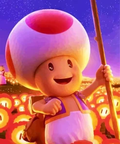 Toad Mario Diamond Painting