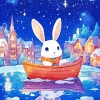 Travel With Rabbit Diamond Painting