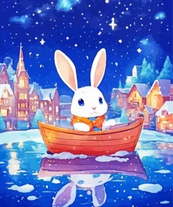 Travel With Rabbit Diamond Painting