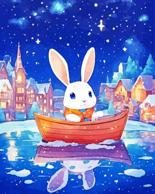 Travel With Rabbit Diamond Painting