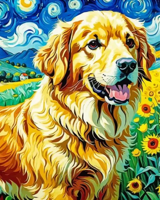 Van Gogh Dog Art Diamond Painting