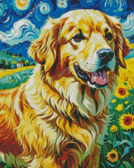 Van Gogh Dog Art Diamond Painting