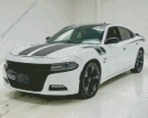 White Dodge Daytona 2016 Diamond Painting
