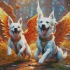 White Dogs Angel Diamond Painting