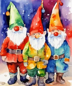Winter Gnomes Diamond Painting