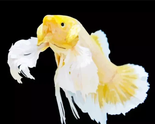 Yellow Betta Fish Diamond Painting