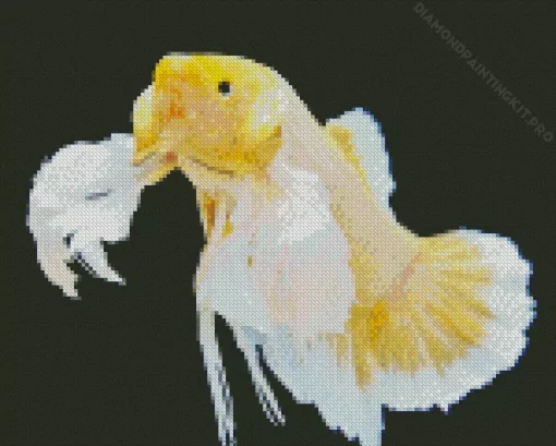 Yellow Betta Fish Diamond Painting
