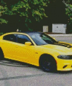 Yellow Charger Daytona Diamond Painting