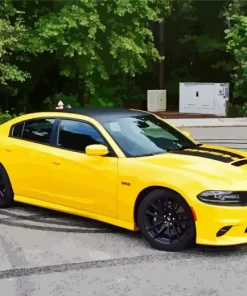 Yellow Charger Daytona Diamond Painting