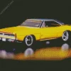 Yellow Dodge Challenger 1969 Diamond Painting