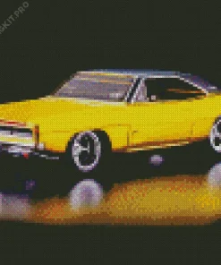Yellow Dodge Challenger 1969 Diamond Painting
