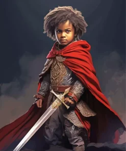 African Warrior Boy Diamond Painting