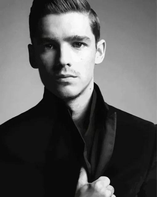 Black And White Brenton Thwaites Diamond Painting