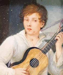 Boy With Guitar Art Diamond Painting