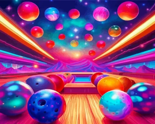Colorful Bowling Balls Diamond Painting