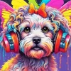 Colorful Maltipoo Dog Diamond Painting